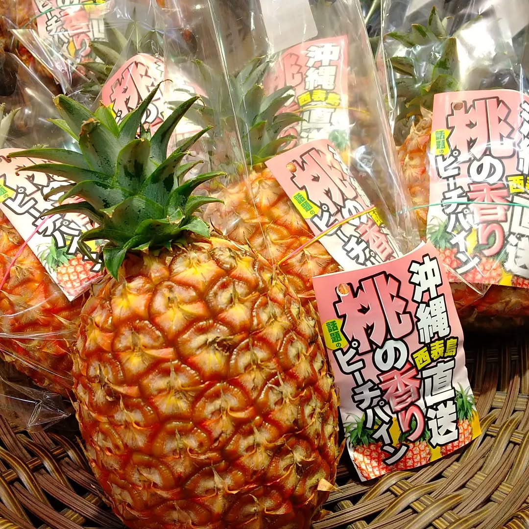 今日はあいにくの雨☂️ですが。。。
皆様、いかがお過ごしですか？

どまんなかたぬま朝採り館より
商品のご案内です

こちらはパイナップルなのに桃のような
香りがする、ピーチパイン

通常のパイナップルに比べると小ぶり
ですが、その分、甘味があり、と～ってもジューシー

気になる方は、どまんなかたぬまへレッツゴー
お待ちしておりまぁ～す( ´∀`)