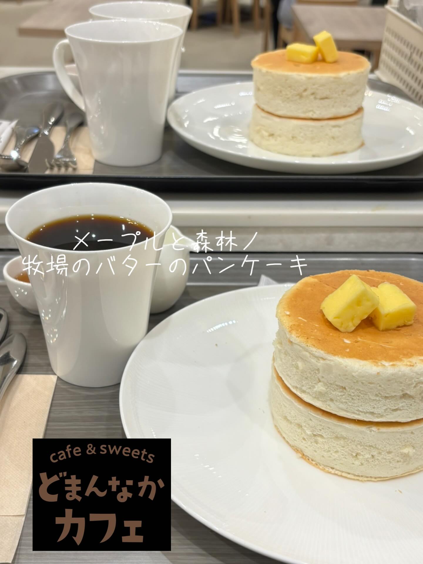 こんにちは
本日ご紹介→メープルと森林ノ牧場のバターのパンケーキ🥞甘い物補給にいかがですかドリンクメニューも豊富です️