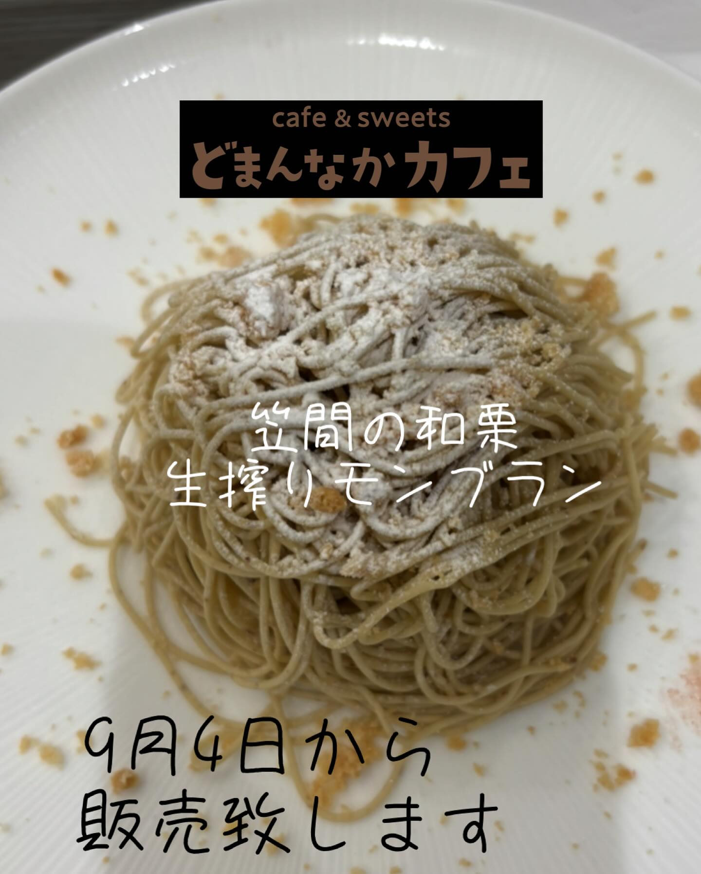 こんにちは！
人気の【笠間の和栗生搾りモンブラン】
9月4日(木)から販売致します
もう少々お待ち下さいませ‍♀️