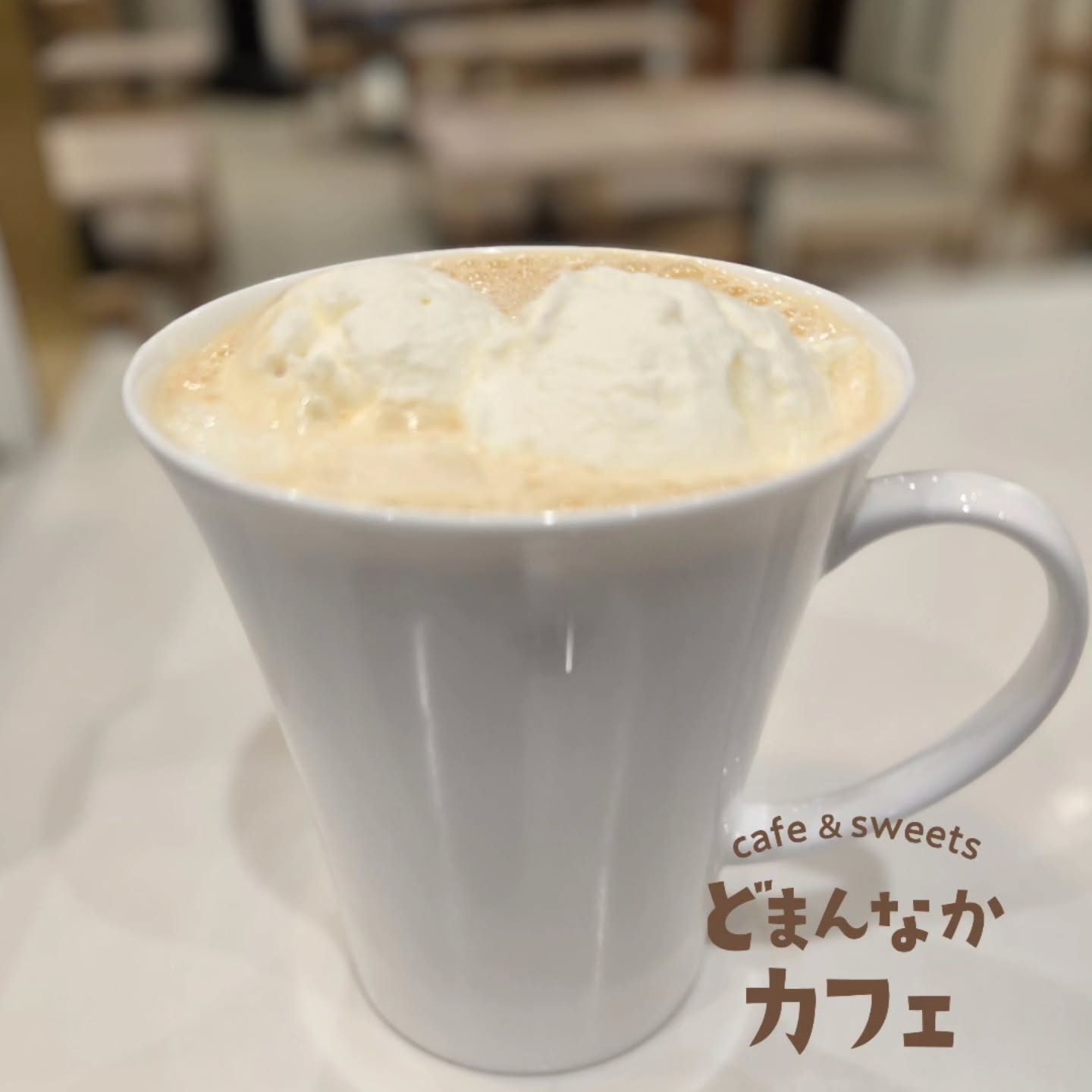 こんにちは！
です

日差しはあっても空気が冷たい日が増えてきましたね。
写真はウインナーコーヒーです。
甘すぎない生クリームをホットコーヒーにのせて。
暖まる一杯です。
ぜひご利用ください