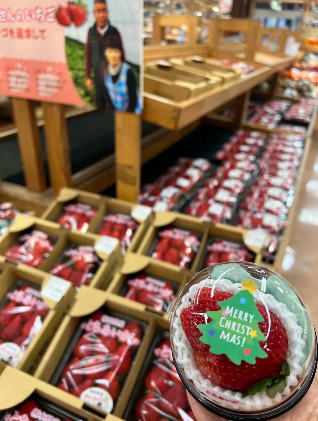 ◯
メリークリスマス

生憎の雨ですね

今日は水曜日ですが、
どまんなかたぬまは臨時営業しております！

美味しそうなイチゴがたくさん並んでいます

クリスマスのデザートに、
どまんなかたぬまのイチゴはいかがですか️