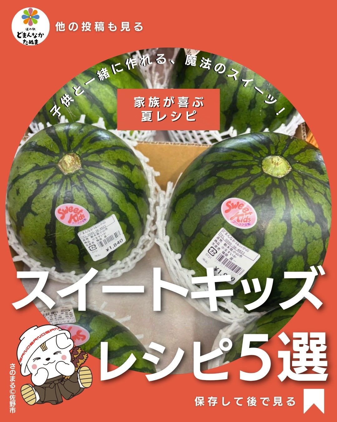 暑くなると食べたくなるスイカ

でも…
「切るだけで終わる」
「食べ切れない」
「いつも同じ食べ方」

になってませんか？🥺

今回のスイートキッズは、
シャリシャリ食感と甘さが最高

しかもサイズ感がちょうど良くて、
冷蔵庫にも入れやすいのが嬉しいポイント◎

今回は、

 子どもが喜ぶ
 暑い日にラクできる
 簡単すぎる
 夏休みに助かる

そんな活用法だけまとめました️

特におすすめは
「冷凍スイカバー」！

切って凍らせるだけなのに、
アイス代わりになって大活躍

さらにジュースやシャーベットにすると、ちょっと贅沢な夏感も楽しめます

暑い日のごほうびや、
お風呂上がりにもぴったり◎

「あとで作ろう！」と思ったら
まずは保存がおすすめ

気になる食べ方があったら
コメントで教えてね️