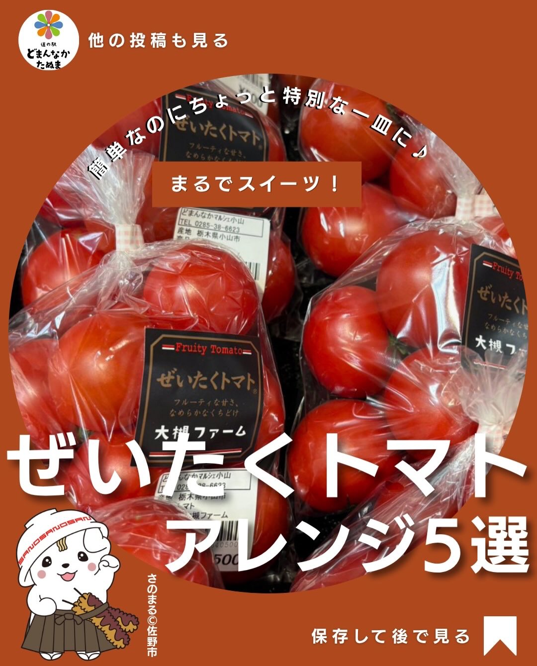 トマトを買ったはいいけれど、

「いつもサラダばかり…」
「同じ食べ方になってしまう…」

そんなことありませんか？

甘みたっぷりの贅沢トマトは、
少しアレンジするだけで食卓の主役になります。

忙しい日のあと一品にも、
お客様が来た日の前菜にも、
家族との夕食にもぴったり。

特に今の時期のトマトは
甘みとみずみずしさが格別です♪

どれも簡単に作れるので
ぜひ試してみてください

あとで見返せるように
保存がおすすめ

みなさんはどのアレンジが気になりますか？

コメントで教えてください