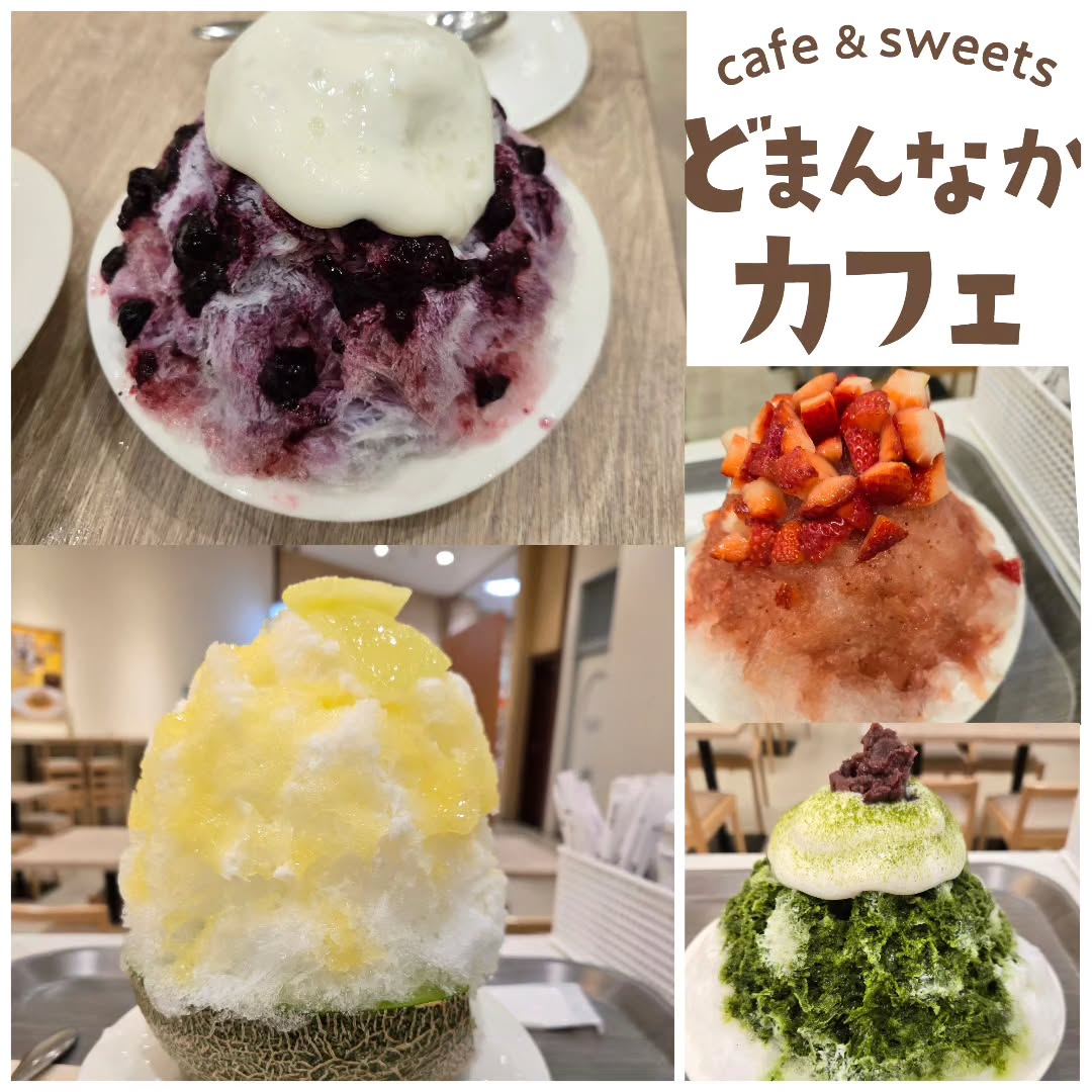こんにちは！ です

かき氷メニューのお知らせです。
生メロン販売中ですが、終了間近です。メロンが再入荷できたら再販あるかもです。
ブルーベリーミルク人気です！
迷ったら定番のいちご畑、抹茶ミルクおすすめです

ぜひご利用ください。