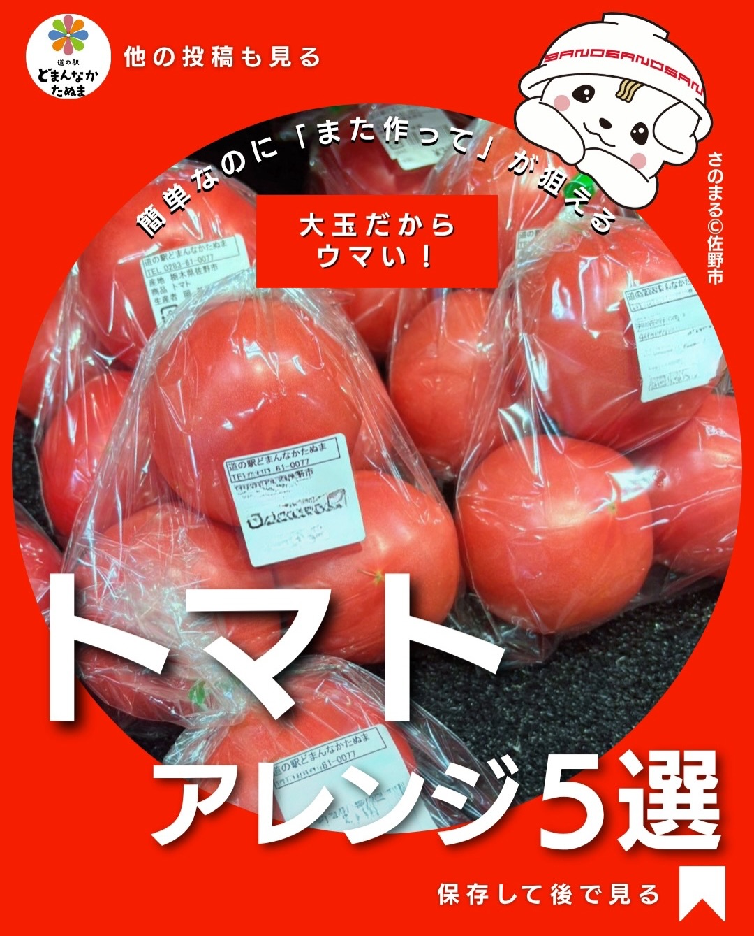 また熱さが戻ってきました！みなさんこんにちは♪
今日は暑い日にぴったりなトマトのお話です

大きなトマトを買ったら、
冷やして切るだけになっていませんか？

もちろん、そのままでもおいしい。

でも立派な大玉トマトなら、その大きさを活かしてちょっと違った食べ方も楽しめます

今回は「難しいことはしない」をルールに、家にある材料で作りやすい5品をまとめました。

 暑い日にうれしい「丸ごとさっぱり漬け」
🧀 食卓の主役にもなる「チーズトマトステーキ」
🥗 火を使わない「丸ごとツナマヨトマト」
 おつまみにもなる「味噌チーズ焼き」
🥢 5分で作れる「やみつき塩昆布トマト」

特に大玉トマトは、厚切りにして焼いたり、丸ごと器にしたりすると存在感抜群！

「あと一品ほしい」
「トマトが余っている」
「いつもの食べ方に飽きた」
「簡単だけど、ちょっと気の利いたものを出したい」

そんな日に使えるレシピです

旬の野菜は、食べ方の選択肢をいくつか持っておくともっと楽しめます。

今すぐ作らなくても大丈夫。

保存して、大玉トマトを買った日に見返してくださいね！

皆さんは①〜⑤なら、どれを作ってみたいですか？