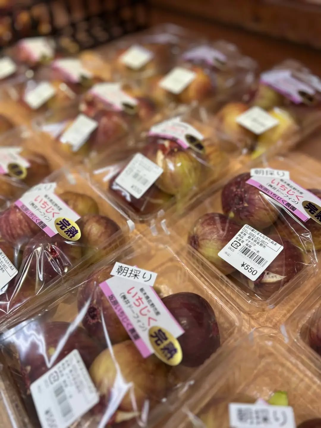 ◯
本日、人気の【イチジク】出てます

今年は雨が多く、色付きは良くないですが
とっても美味しいです！

無くなり次第終了です